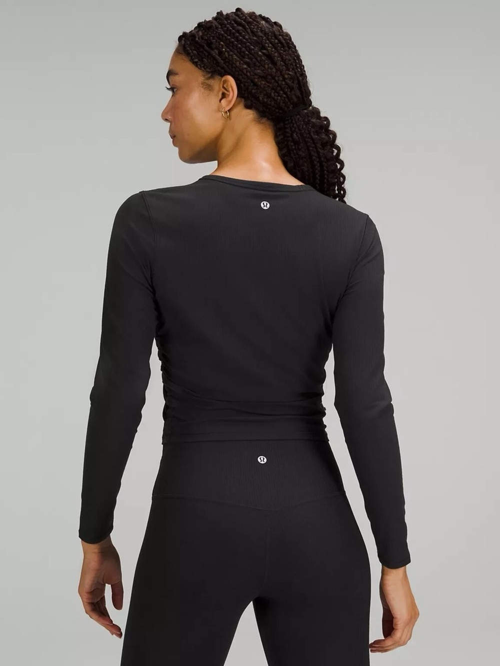 Lululemon All it Takes Black Long Sleeve Ribbed Nulu Top size: Medium - Picture 3 of 5